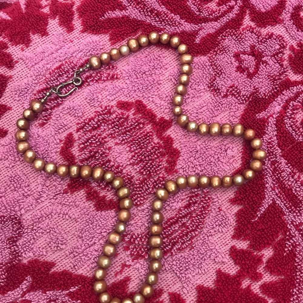 Faux pearl necklace